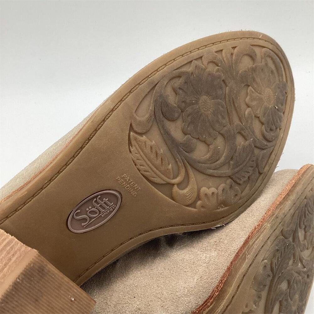 Söfft Tayton II Women's Beige Ankle Booties Size 6.5 Ruched Croc Trim - Picture 7 of 11